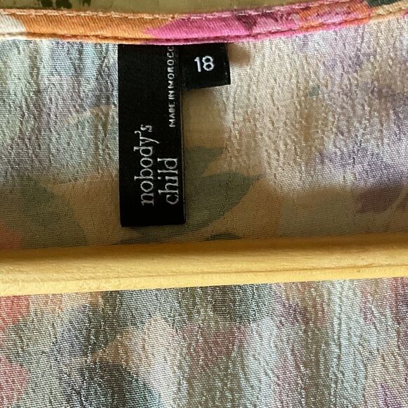 Faux WRAP MIDI FLORAL SUMMER DRESS VISCOSE 100% size US 14 - Picture 12 of 14